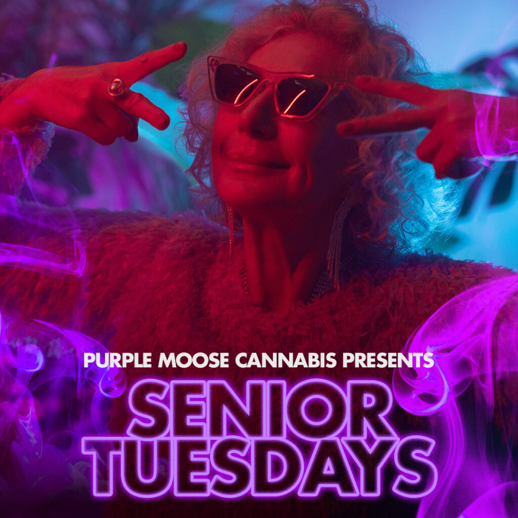 senior tuesdays weekly purplemoose cannabis discount special