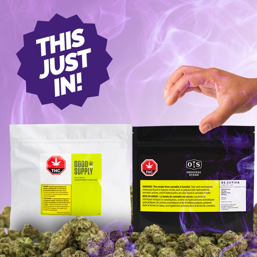 Purple Moose Cannabis New Arrivals - Good Supply Sour Kush and Original Stash Sativa 28g just in!
