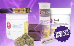 cannabis weekly special Purple Moose Cannabis Oshawa dispensary